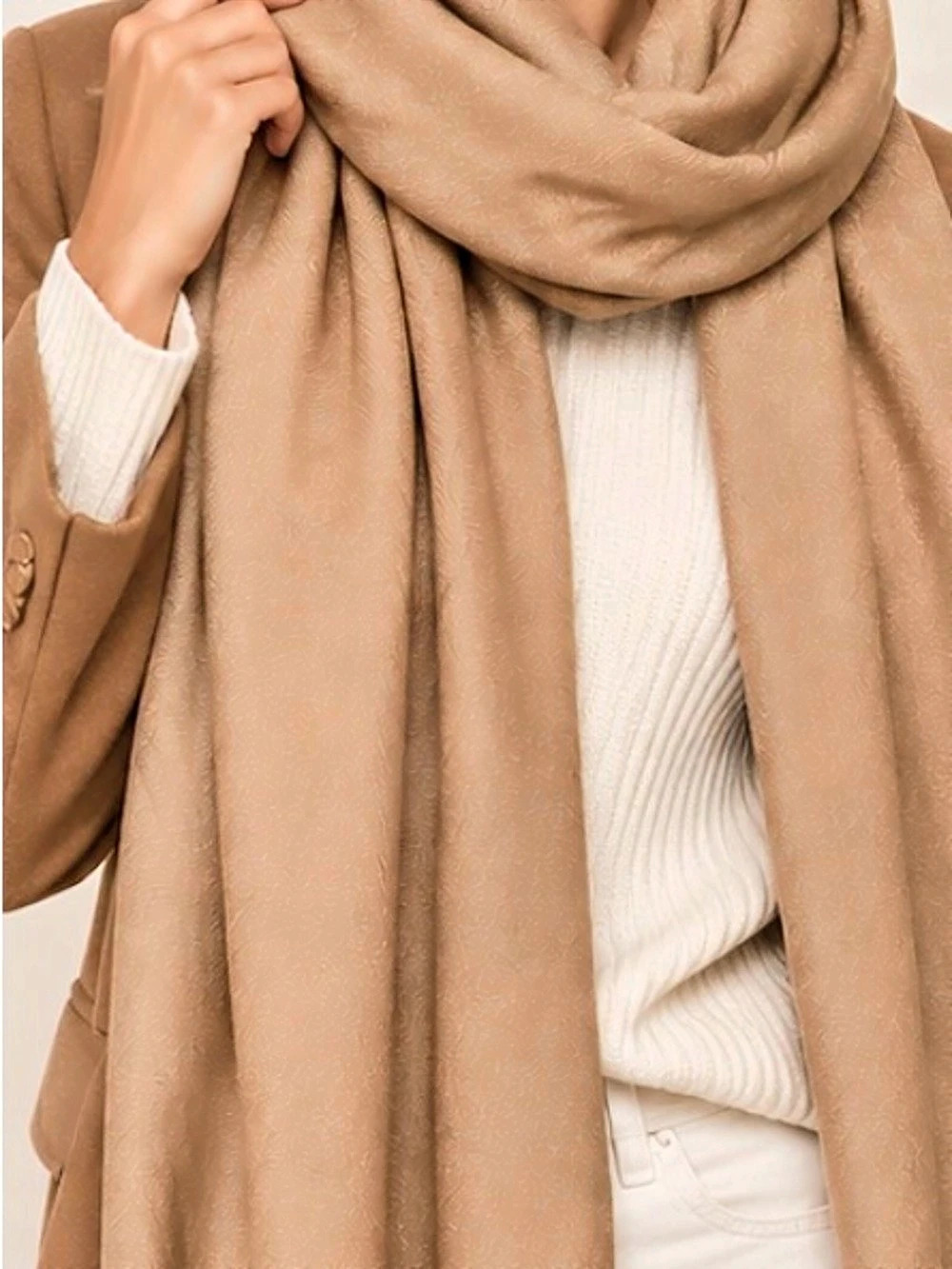 Harmonie Scarf / Wrap / Shawl Brown Viscose
